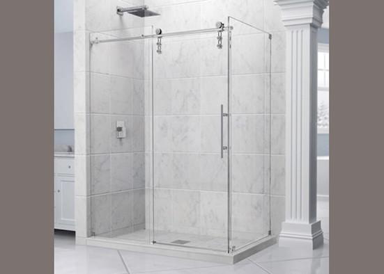 Buy cheap Frameless Custom Bathroom Shower Glass / Clear Tempered Glass Size Customized from wholesalers