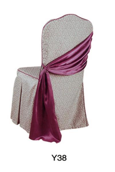 Quality Hotel and restaurant textile/jacquard table cloth/chair cover (Y-38) for sale