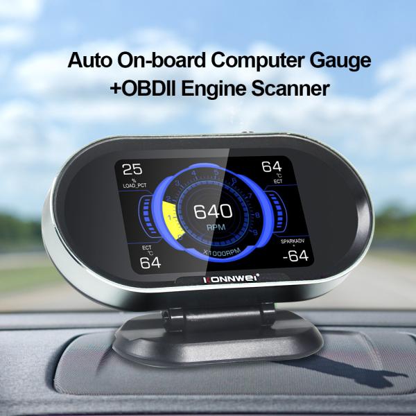 Quality 3.5inch TFT Konnwei KW206 OBD Gauge Display Car heads up display for sale