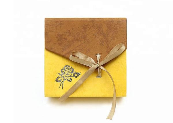 Buy cheap Elegant Ribbon Tie Gift Box , Wedding Favour Boxes With UV Embossing Finishing from wholesalers