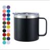 Buy cheap Custom Logo Printed Stainless Steel Cup 12oz Double Wall Tumbler Coffee Travel Mug With Lid And Handle from wholesalers