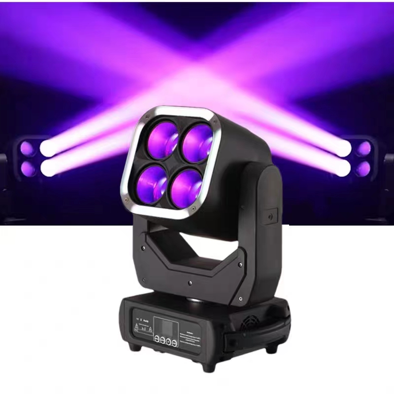 4X60W RGBW 4in1 Zoom LED Beam Washer Moving Head Stage Light with LitePro DLX Layout