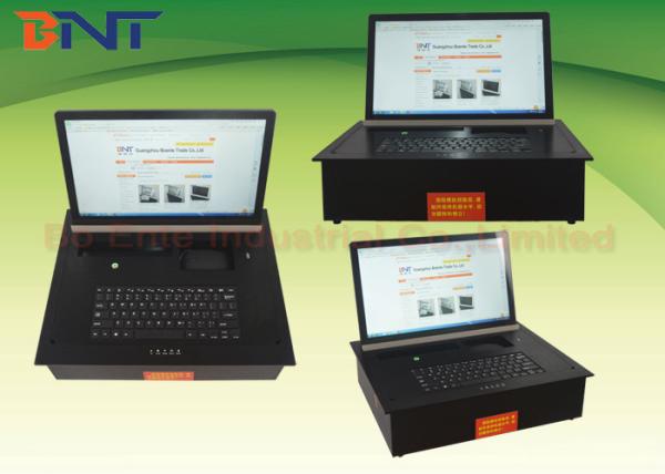 Buy cheap Aluminum Alloy Meeting Tabletop Computer LCD Monitor Lifting Flip Up Mechanism 18.5 Inch Black from wholesalers