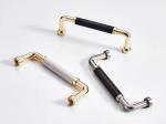 Antique Bronze Zinc Leather Drawer Pull Kitchen Cabinet Handles Office Desk/