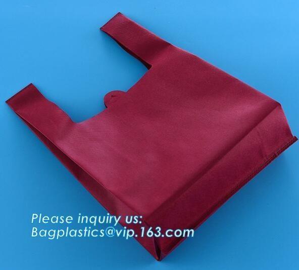 Custom print logo go supermarket foldable recyclable non woven bag, laminated