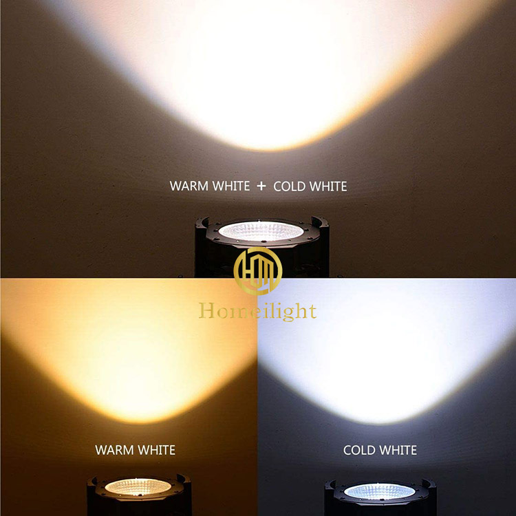 100W Warm Cold White DMX Aluminum Case Stage Lights Zoom Theater 2in1 COB LED Par Light