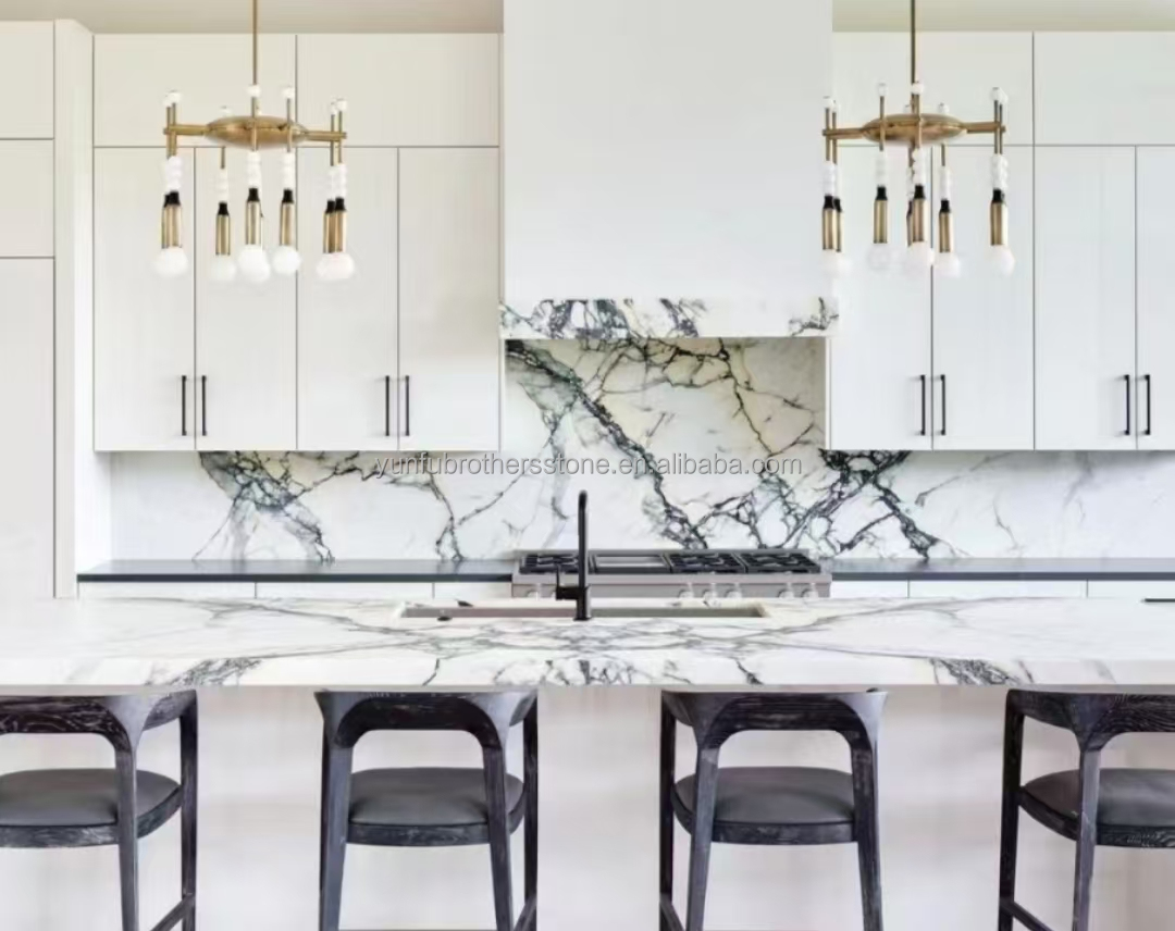 Polished Beautiful Paonazzo Marble Stone for Hotel Kitchen Countertop Decoration