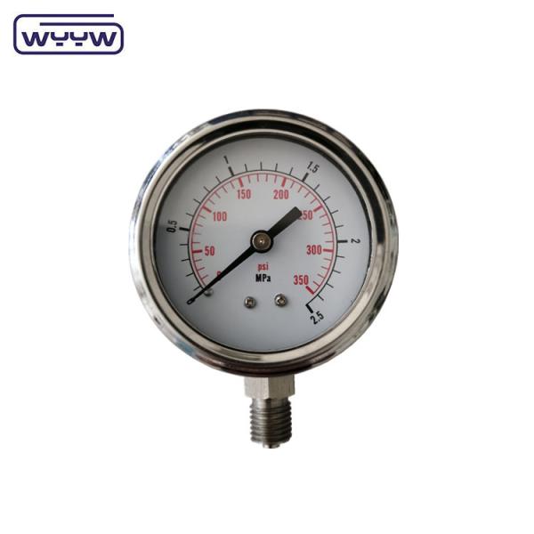 Buy cheap 2.5" Stainless Steel Bottom Oil Filled Gauge High Pressure Manometer from wholesalers