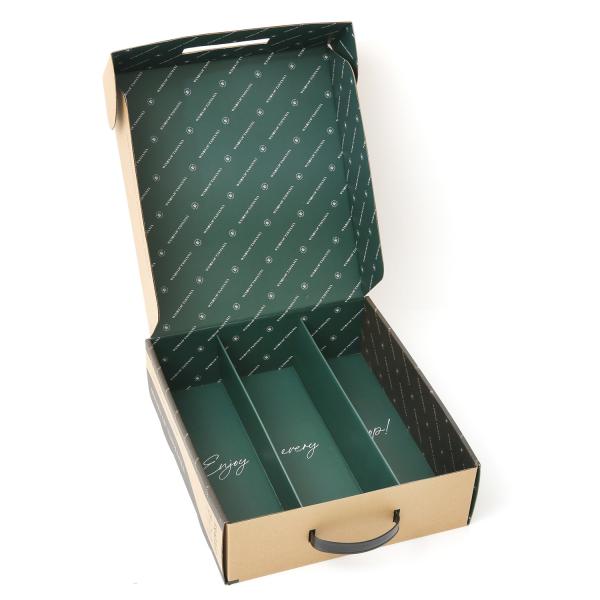 Buy cheap Black Printing Corrugated Mailer Boxes 6B Wine Shipping Carton from wholesalers