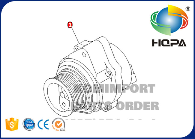 PC200-7 6D102E 4D102E 4D107E 6D107E Alternator 600-861-6420 600-861-6410