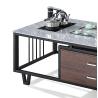 Buy cheap Modern Rectangular Rock Slab Top With Metal Frame Kettle Office Furniture Office Tea Coffee Table from wholesalers