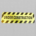 Photoluminescent Under Construction Signage Non-Toxic And Non-Flammable