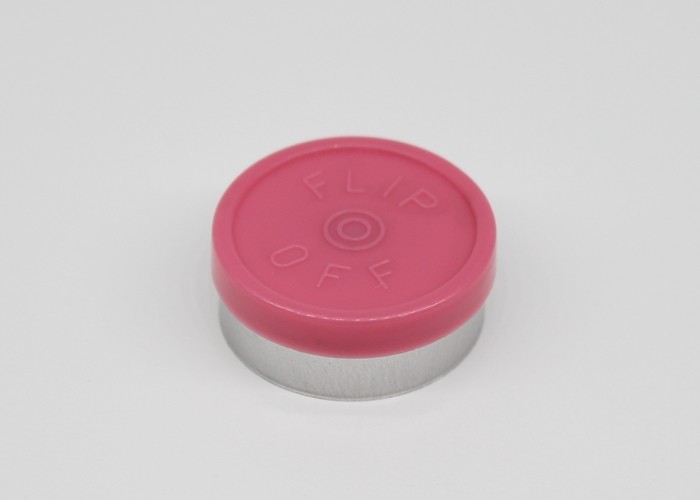 Plain Flanged Red Vial Caps For Injection Vial GMP Certificated Customized Color