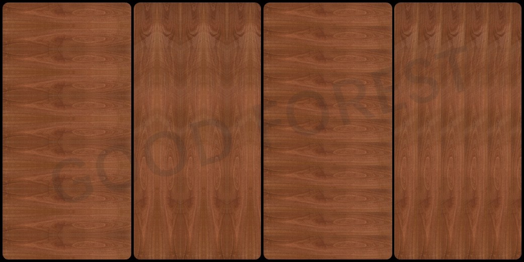 Natural Sapele Wood Veneer Figured Wood Grain Veneer For Decoration