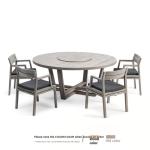 Nordic Modern Round And Rectangle Teak Outdoor Dining Table For 10
