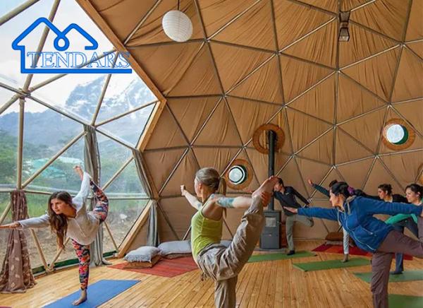 Buy cheap Custom Glamping Camping Shelter Geodesic Dome House Tent For Wedding Venue/Yoga Studio from wholesalers