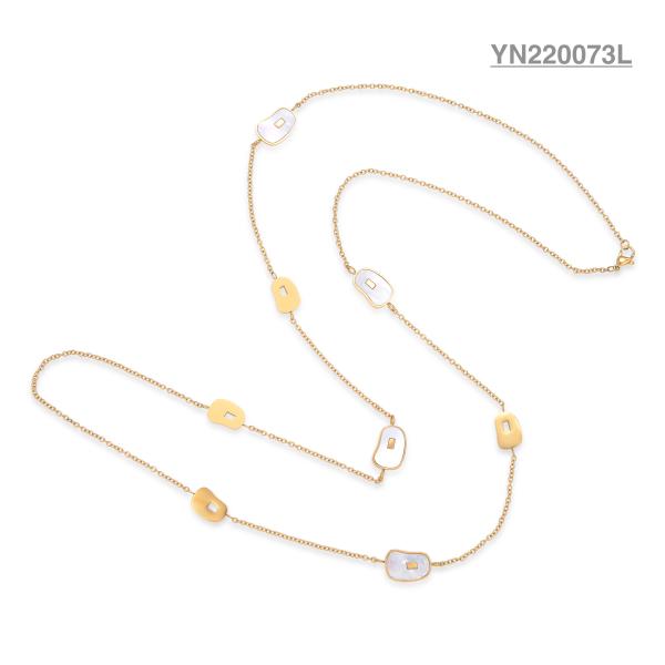 Buy cheap 60CM Stainless Steel Designer Jewelry Long Pendant Gold Stacking Necklace from wholesalers