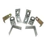 Powder Coated Screw fixed Curtain Wall Anchors Aluminum Alloy 90 Degree