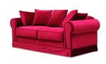 American style red Linen fabric upholstery classic 3-seater sofa,lounge chair