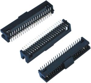 Wholesale Black Female Pin Headers  Double Low 60 Pins SMT With Cap  LCP Plastic from china suppliers