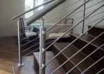 Flooring Mounted 304ss Rod Bar Handrail Stainless Steel Railing