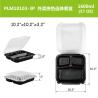 Buy cheap 1600ml PP Hinged Lid Microwave Container 57oz 10.2''X10.2''X3.2'' from wholesalers
