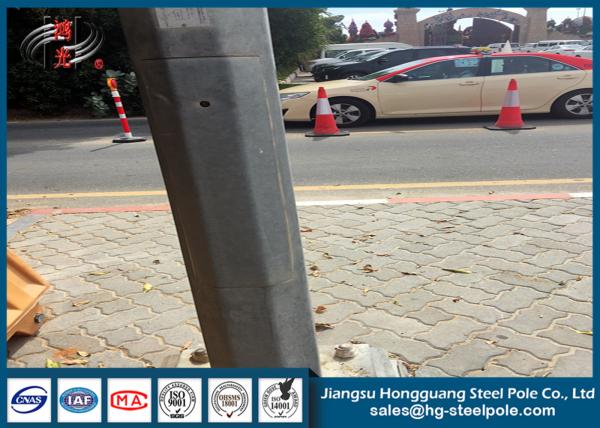 Anti - Rust Metal Steel Tubular Pole Electric Power Pole With 235 Mpa Yield