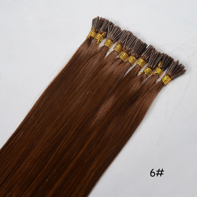 Wholesale Full Cuticles Kept Intact Thin Pre Bonded Virgin Hair Keratin I Tip Hair Extension