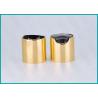 Buy cheap Glossy Gold Disc Top Cap , 28/410 Bottle Caps And Closures For Body Creams from wholesalers