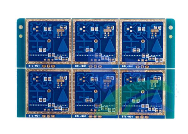 Buy cheap Fr4 UL 94v-0 Rohs Ro 4350B Blue pcb RFID With Microwave Soldermask 0.634mm from wholesalers