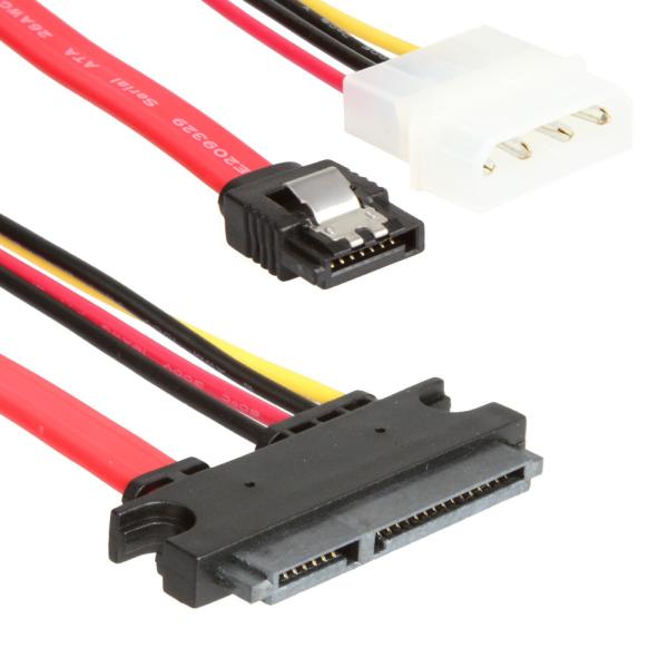 Buy cheap ROHS SATA III Data Wire Harness Cable SATA 7+15Pin 22Pin To SATA 7Pin+4Pin from wholesalers