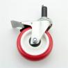 Buy cheap 3 Inch JY PU Caster Wheels With Brake Heavy Duty Braked Castors from wholesalers