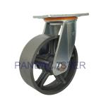 6 Inch Heavy Duty Casters 400Kg High Temperature Resistant Cast Iron Swivel