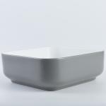 Non-Leakage Square Ceramic Bathroom Sink No Seams Retro Grey Wash Basin