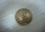 Button Shape Promotional Keychain by Brass Stamping with Man - Woman Mould, Dyed