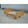 Buy cheap Two Manual Crank Nursing Home Beds Solid Wood Structure Aluminum Alloy Side Rail from wholesalers