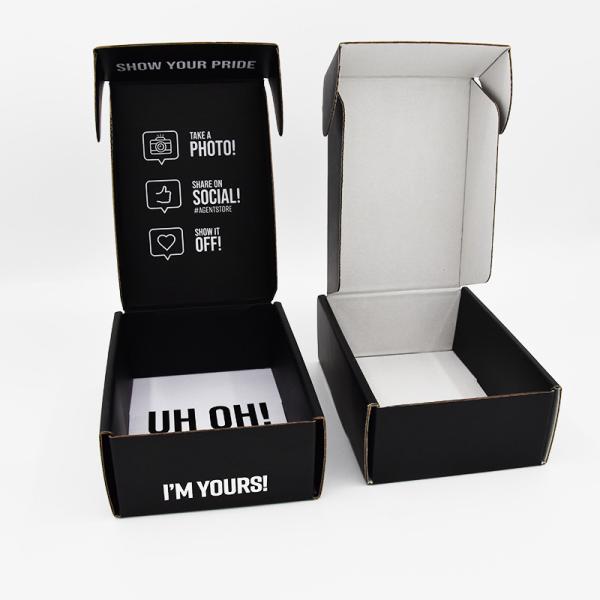 Buy cheap Black Small 3 Ply Corrugated Mailer Boxes For Shipping Packaging Craft Gifts from wholesalers