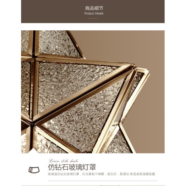 Nordic Led Pendant Lights Art Glass Start Geometric Pendant Lamp(WH-GP-170)