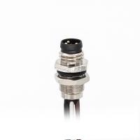 Buy cheap Flange M8 Connector Male 4 Pin Rear Mounting Straight Waterproof IP67 product