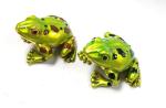 wholesale green crystal frog design metal trinket frog shape metal jeweled