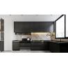 Buy cheap U Shaped Kitchen Units With Matte Black Finish And Dark Stainless Steel Countertop from wholesalers