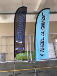 outdoor flying polyester double sided Advertising beach flag Marketing custom