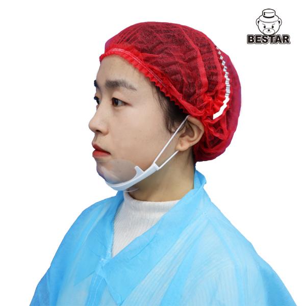 Buy cheap Lightweight Red Disposable Nonwoven Cap Non Woven Clip Cap 18'' from wholesalers