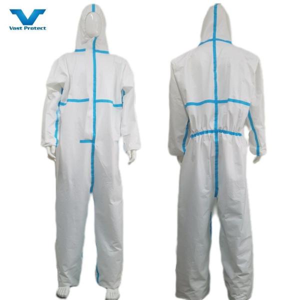 General Long White Waterproof Type5 6 Anti-Static Disposable Coverall Suit
