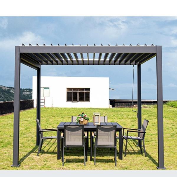 Buy cheap 3.6mx4.2m Metal Roof Gazebo Villa Garden Landscape Leisure Shade Aluminium Pergola With Sides from wholesalers