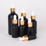 10ml 15ml 20ml 30ml 50ml 100ml Frosted Matte Black Round Essential Oil Glass