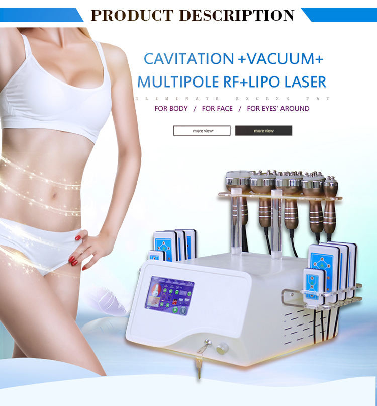 630nm 150W 40k RF Cavitation Ultrasonic Beauty Machine Vacuum Lipolaser