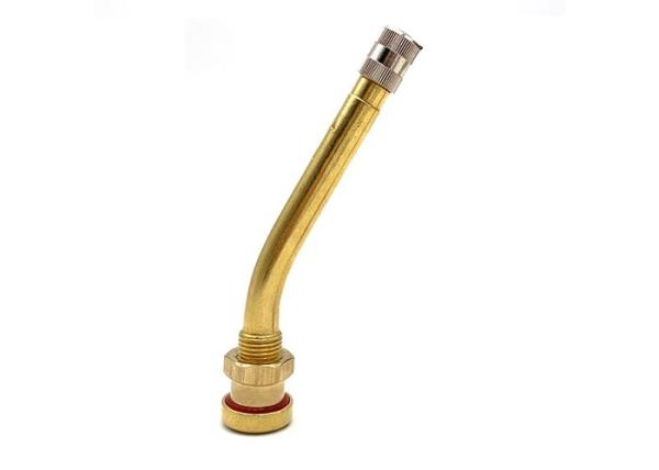 Buy cheap V3.20.4 Truck Brass Valve Bend Degree 27° 9.7mm Rim Hole 90mm Length from wholesalers