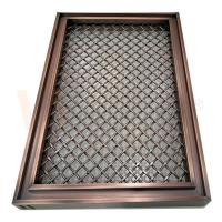 Buy cheap Rhombus Shape Grid PVD Color Decorative Stainless Steel Mesh For Home Decoration product