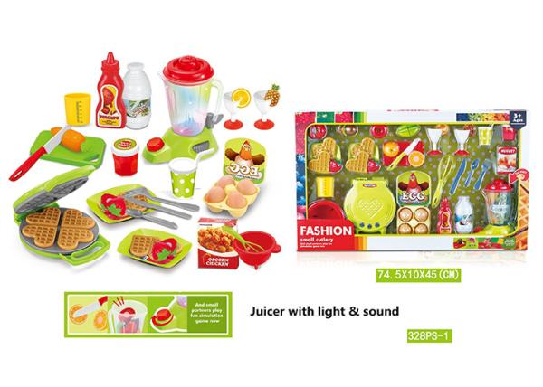 Food Cooking Kitchen Set Role Pretent Children's Play Toys W / Blender Pot 38